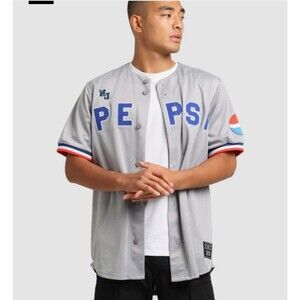 Nana Judy NJ Pepsi Cola Classic Logo Baseball Shirt Mens Size Large
